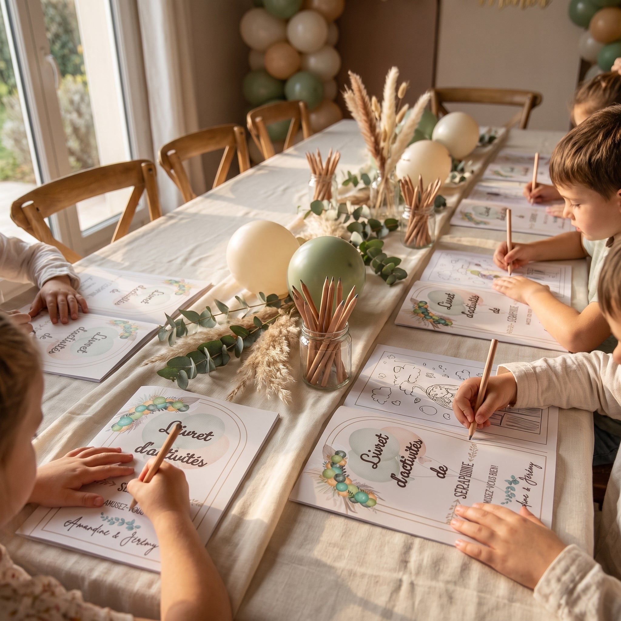 Livret d'Activités Personnalisé - Jeux Enfants Mariage, Baptême, Anniversaire