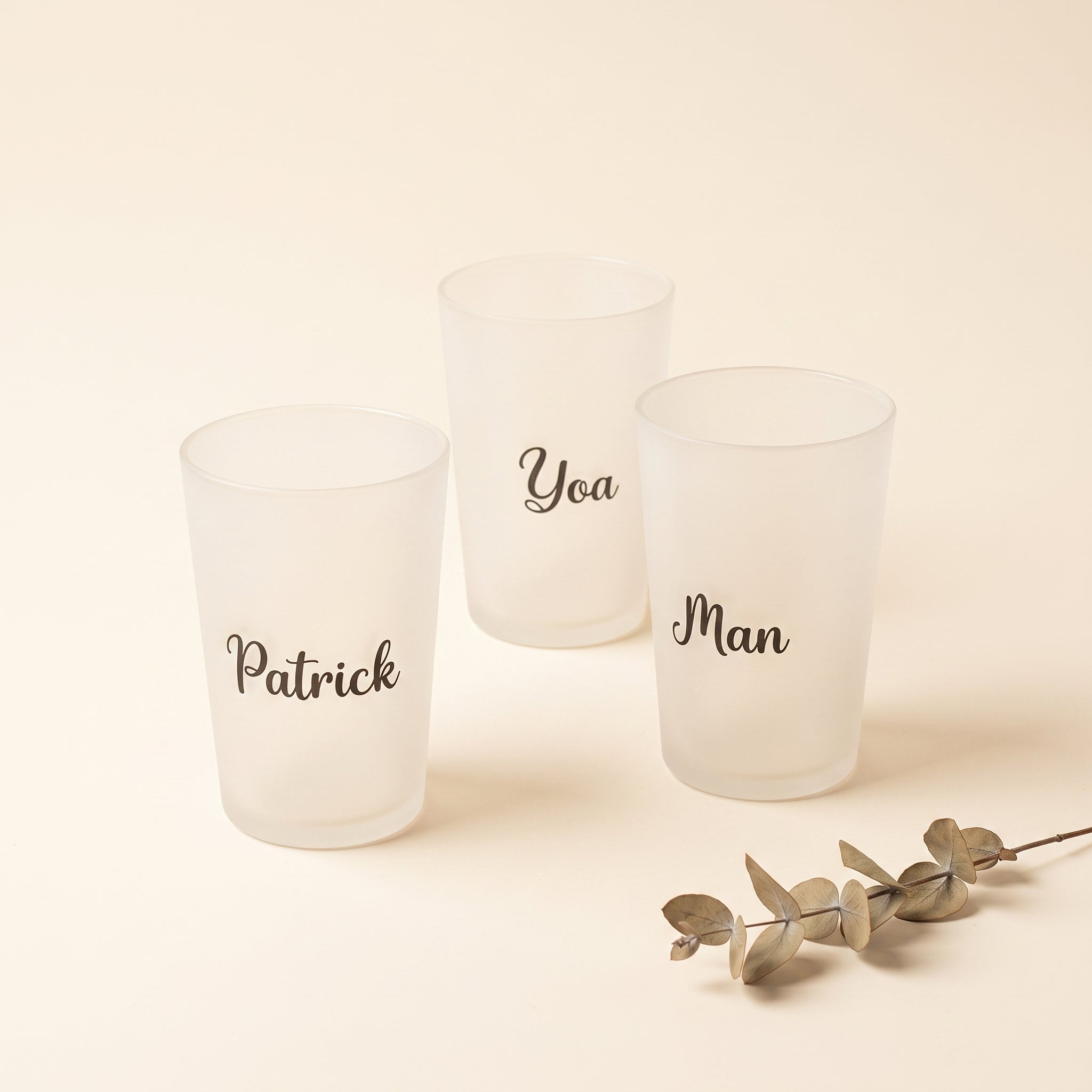 Gobelet personnalisé 25cl incolore givré ou blanc - Cadeau invité mariage EVJF baptême anniversaire