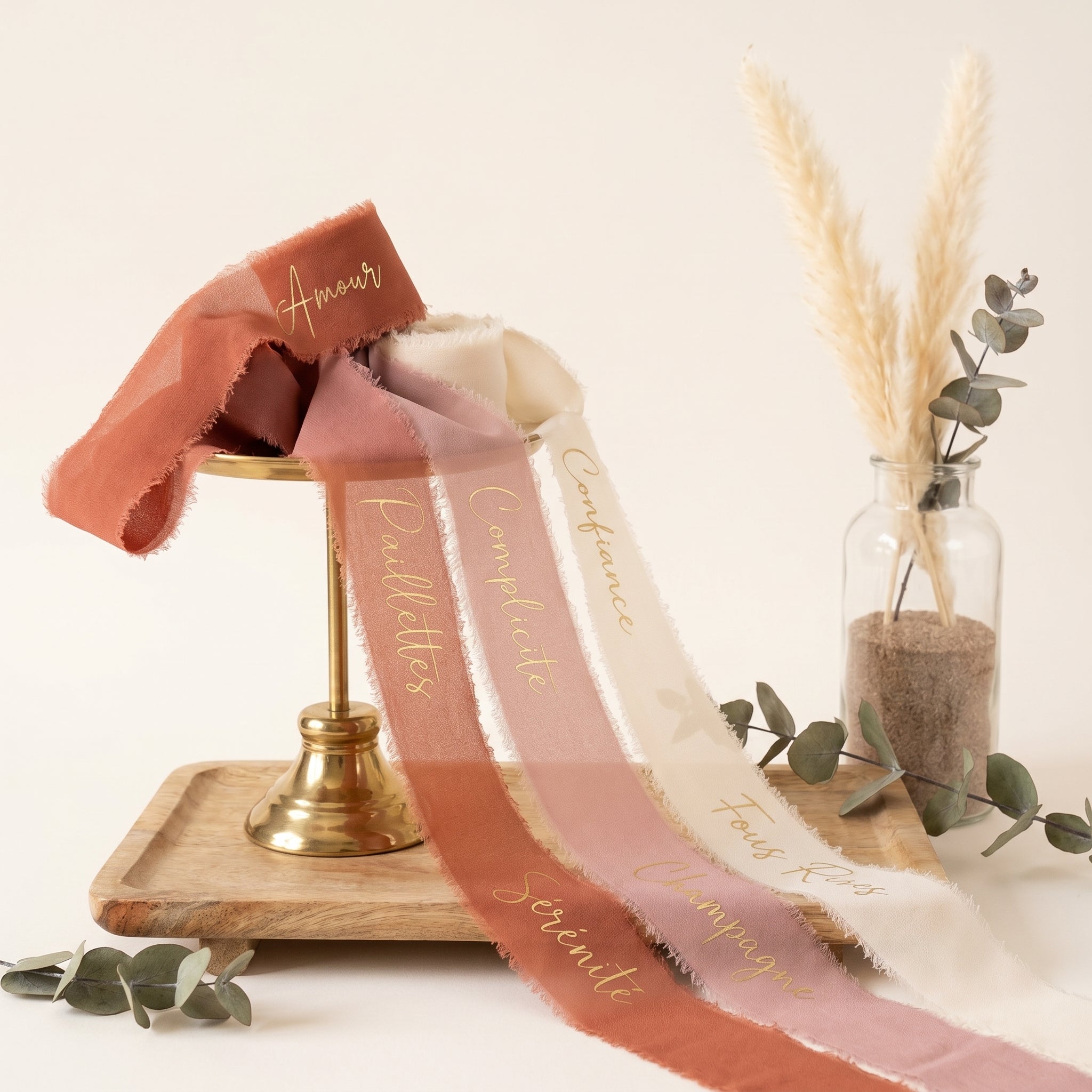 Lot de rubans mariage personnalisés – Cérémonie laïque des rubans – Rituel handfasting symbolique