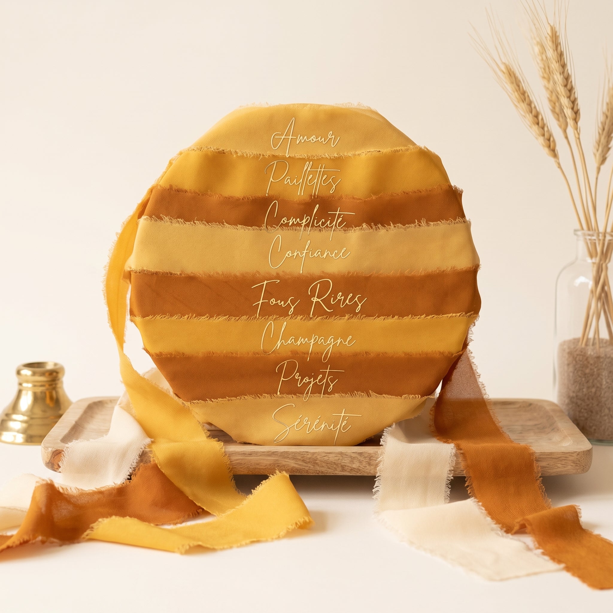 Lot de rubans mariage personnalisés – Cérémonie laïque des rubans – Rituel handfasting symbolique