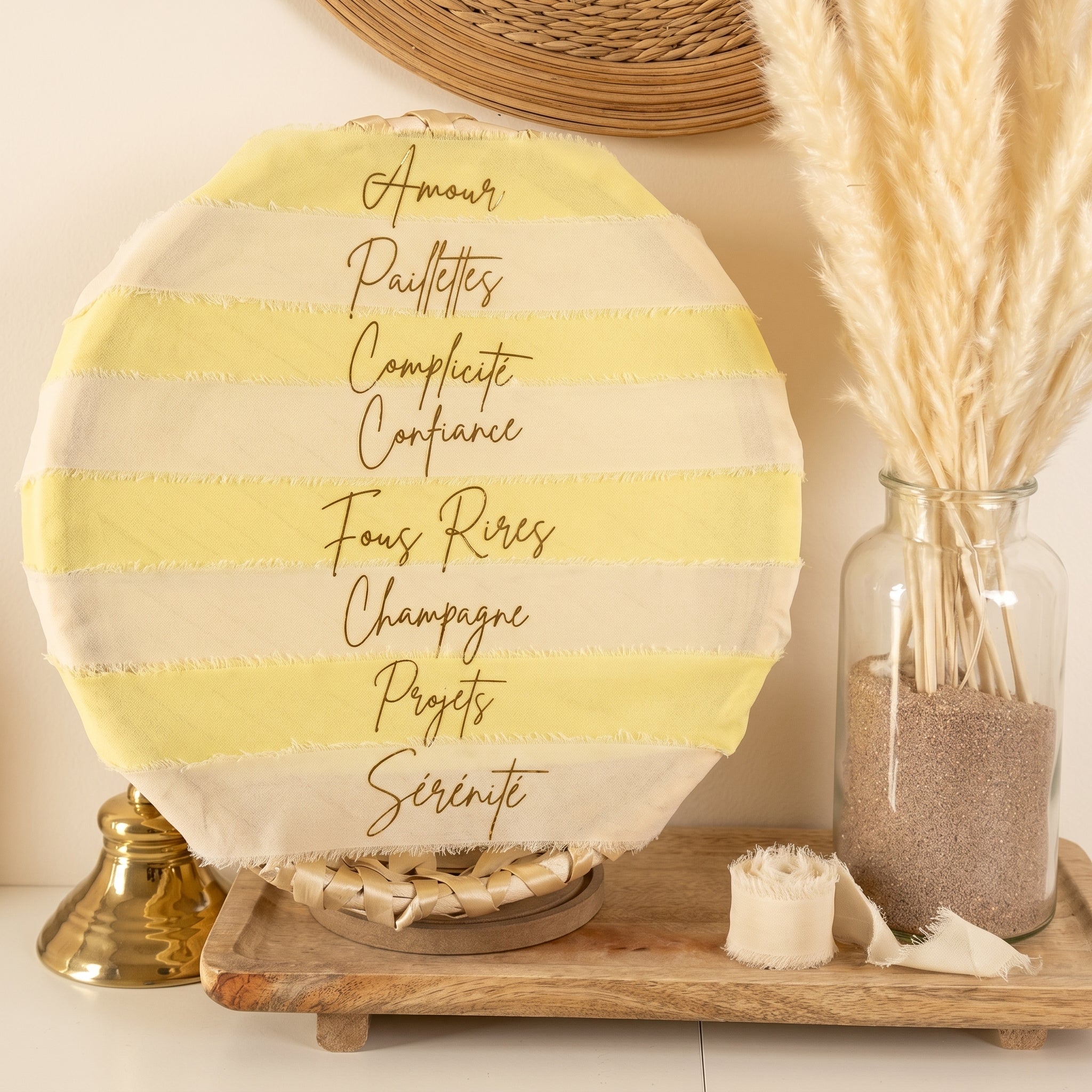 Lot de rubans mariage personnalisés – Cérémonie laïque des rubans – Rituel handfasting symbolique