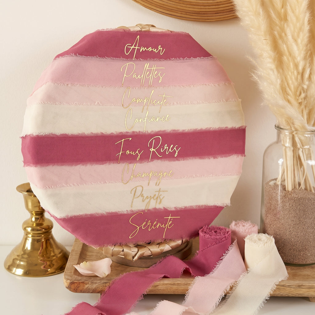 Lot de rubans mariage personnalisés – Cérémonie laïque des rubans – Rituel handfasting symbolique