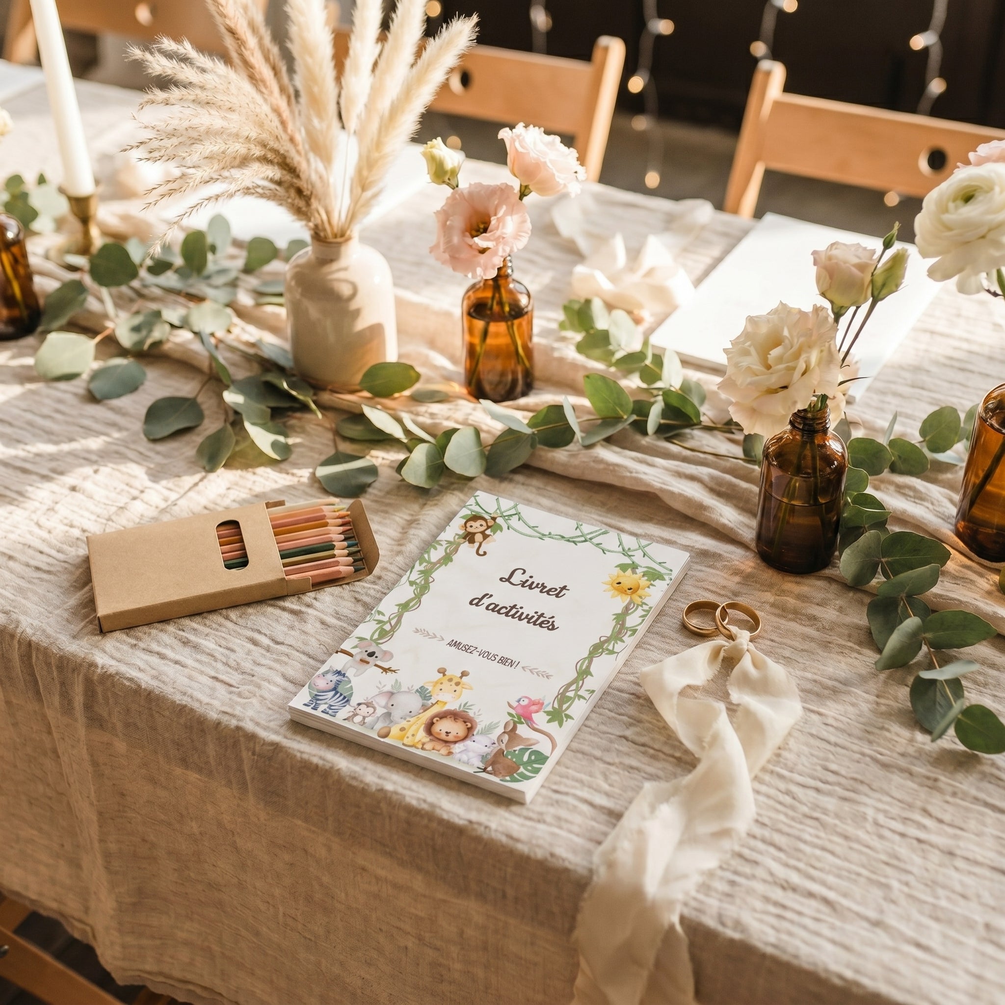 Livret d'Activités Personnalisé - Jeux Enfants Mariage, Baptême, Anniversaire