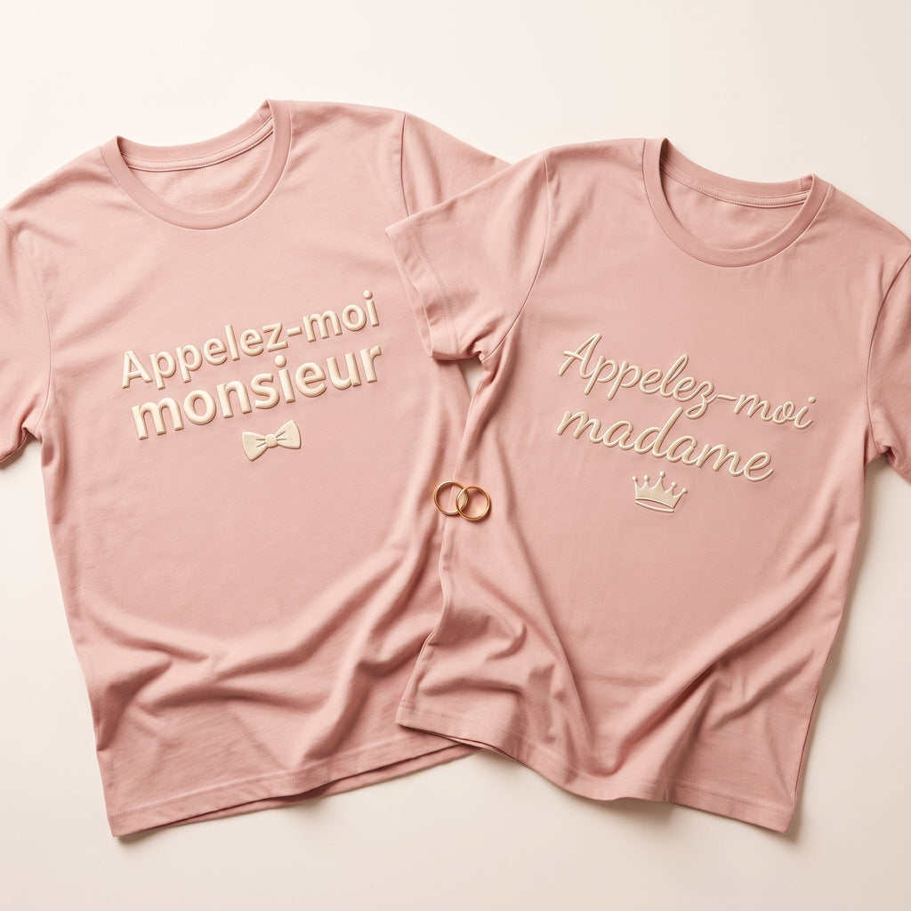 Pack t-shirts lendemain de mariage - Appelez-moi monsieur, appelez-moi madame