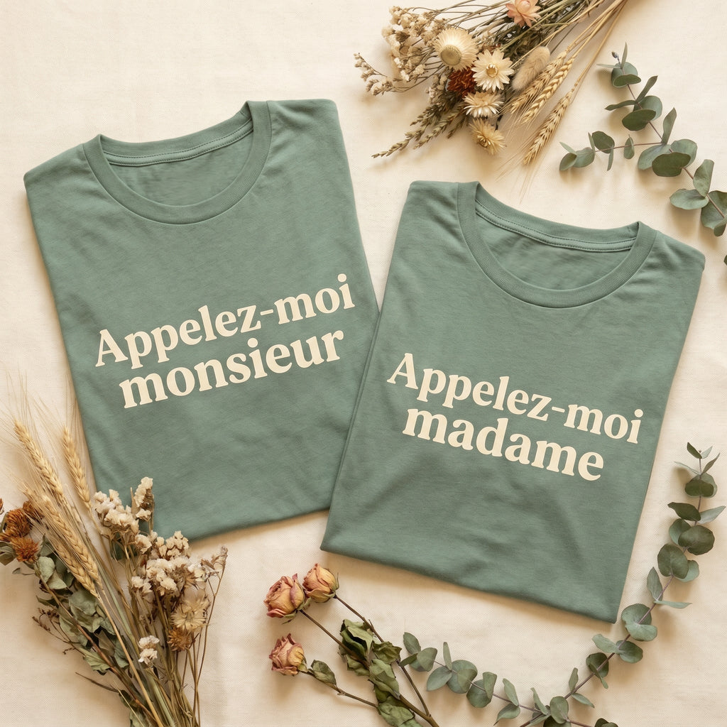 Pack t-shirts lendemain de mariage - Appelez-moi monsieur, appelez-moi madame
