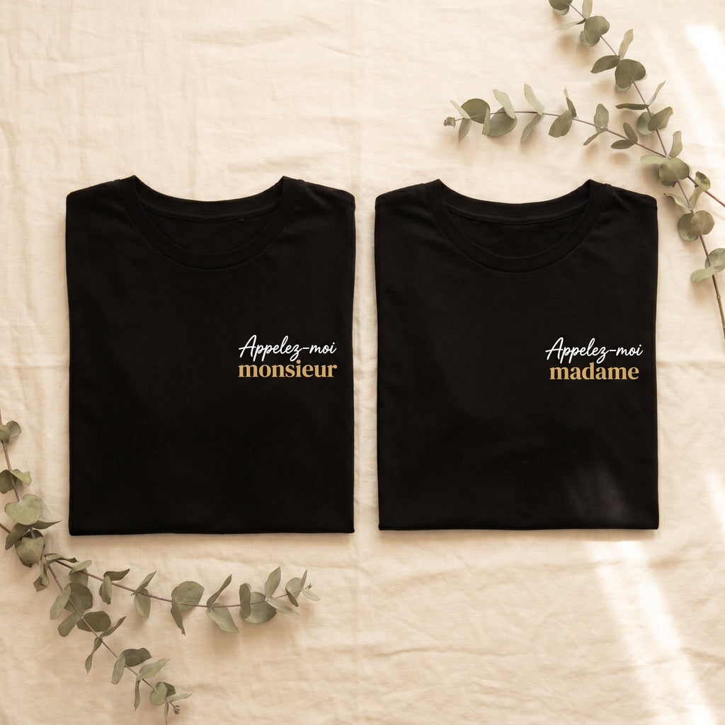 Pack t-shirts lendemain de mariage - Appelez-moi monsieur, appelez-moi madame