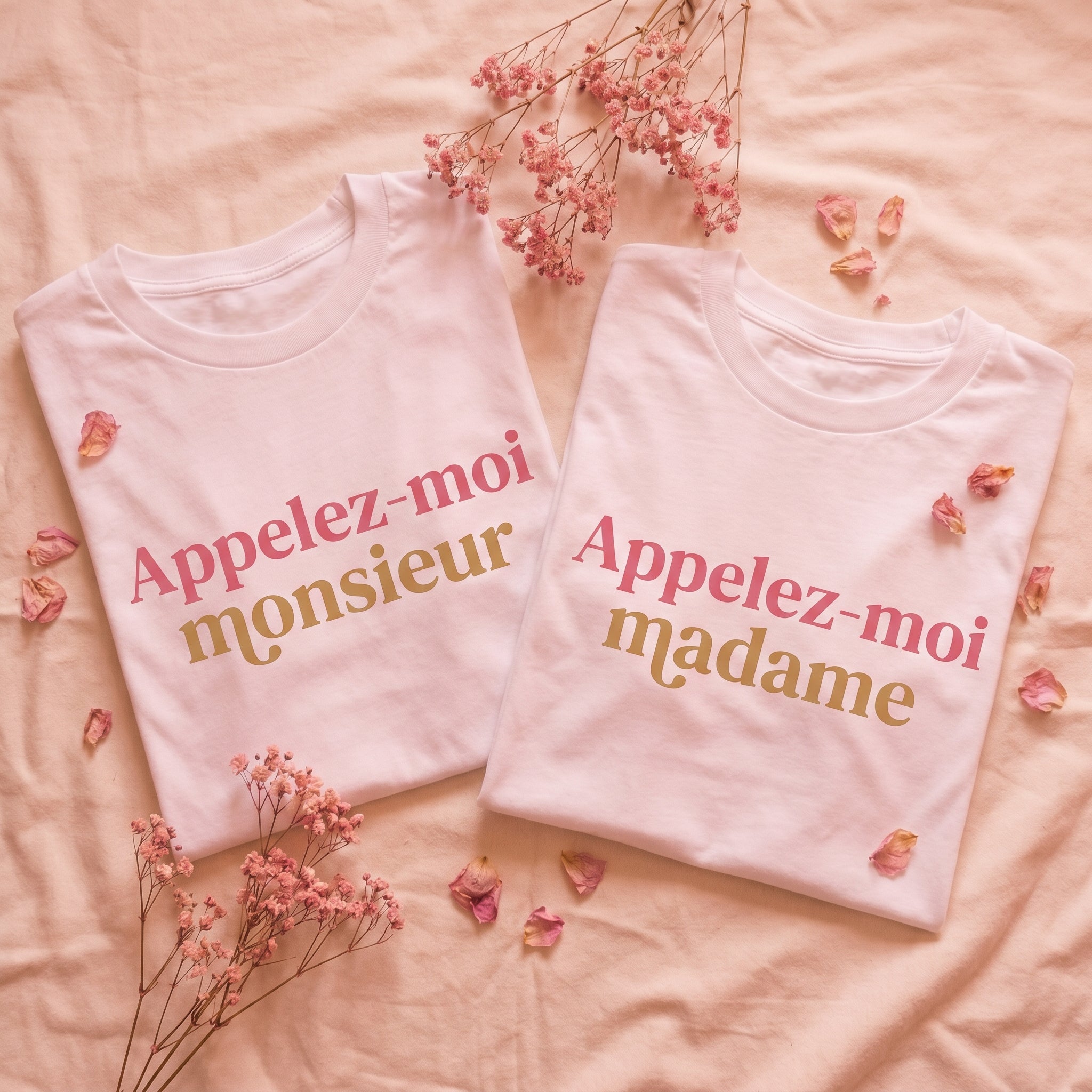 Pack t-shirts lendemain de mariage - Appelez-moi monsieur, appelez-moi madame