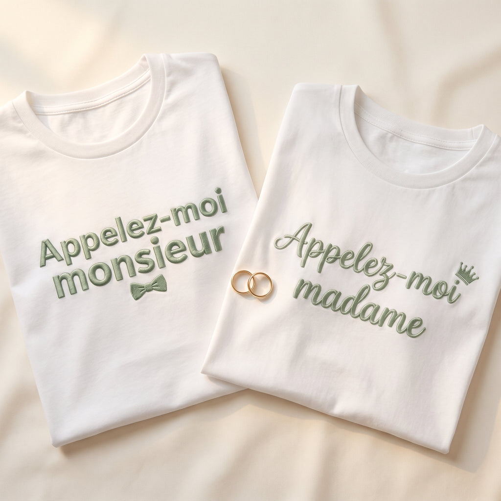 Pack t-shirts lendemain de mariage - Appelez-moi monsieur, appelez-moi madame