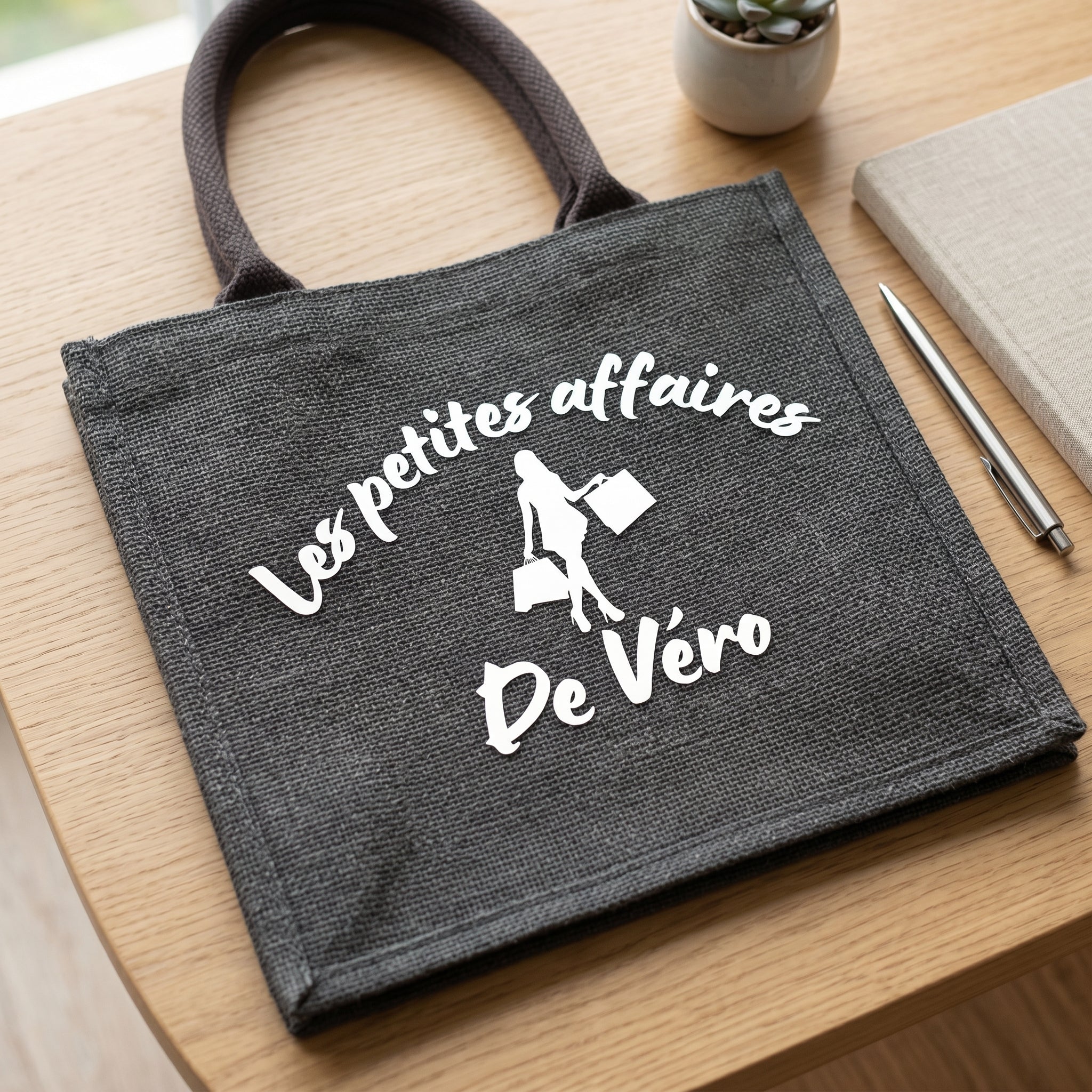 Sac en toile de jute personnalisé - Cadeau EVJF demoiselle d'honneur anniversaire fête des mères