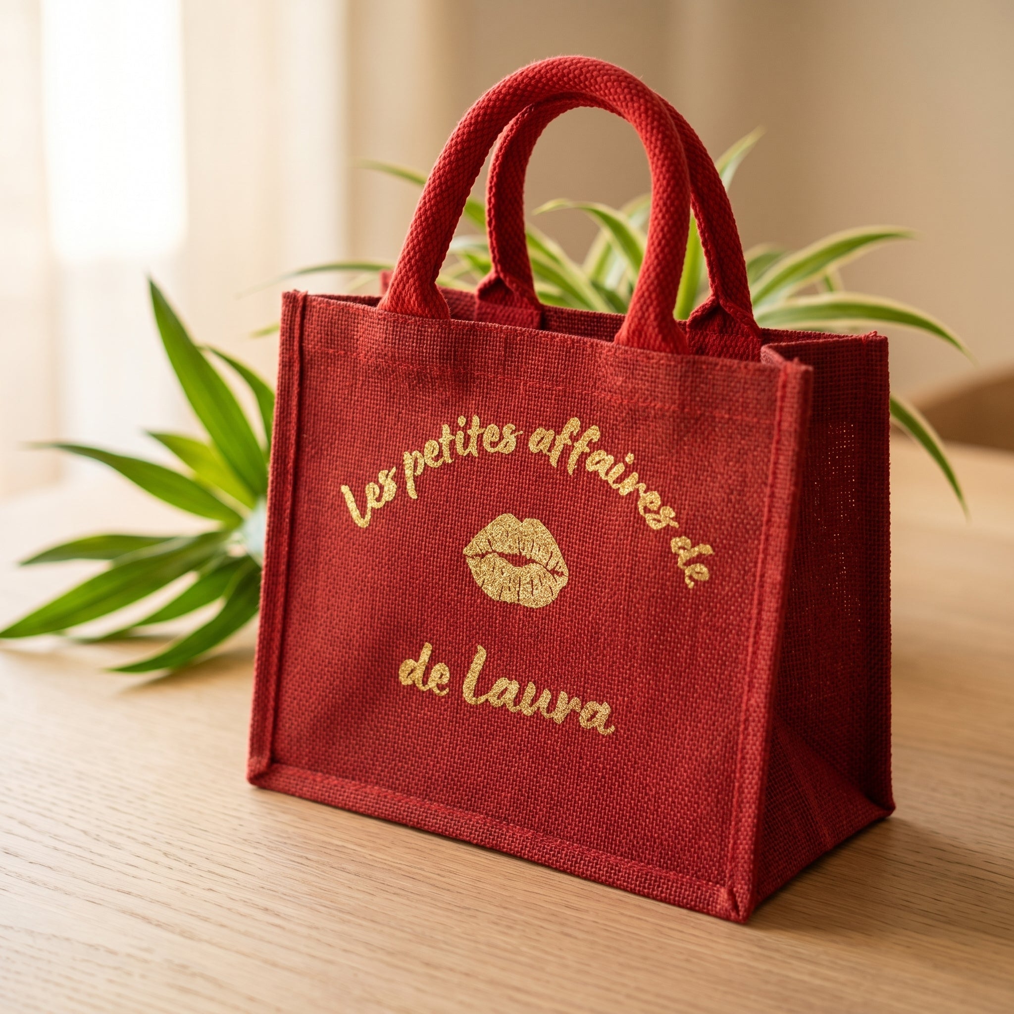 Sac en toile de jute personnalisé - Cadeau EVJF demoiselle d'honneur anniversaire fête des mères
