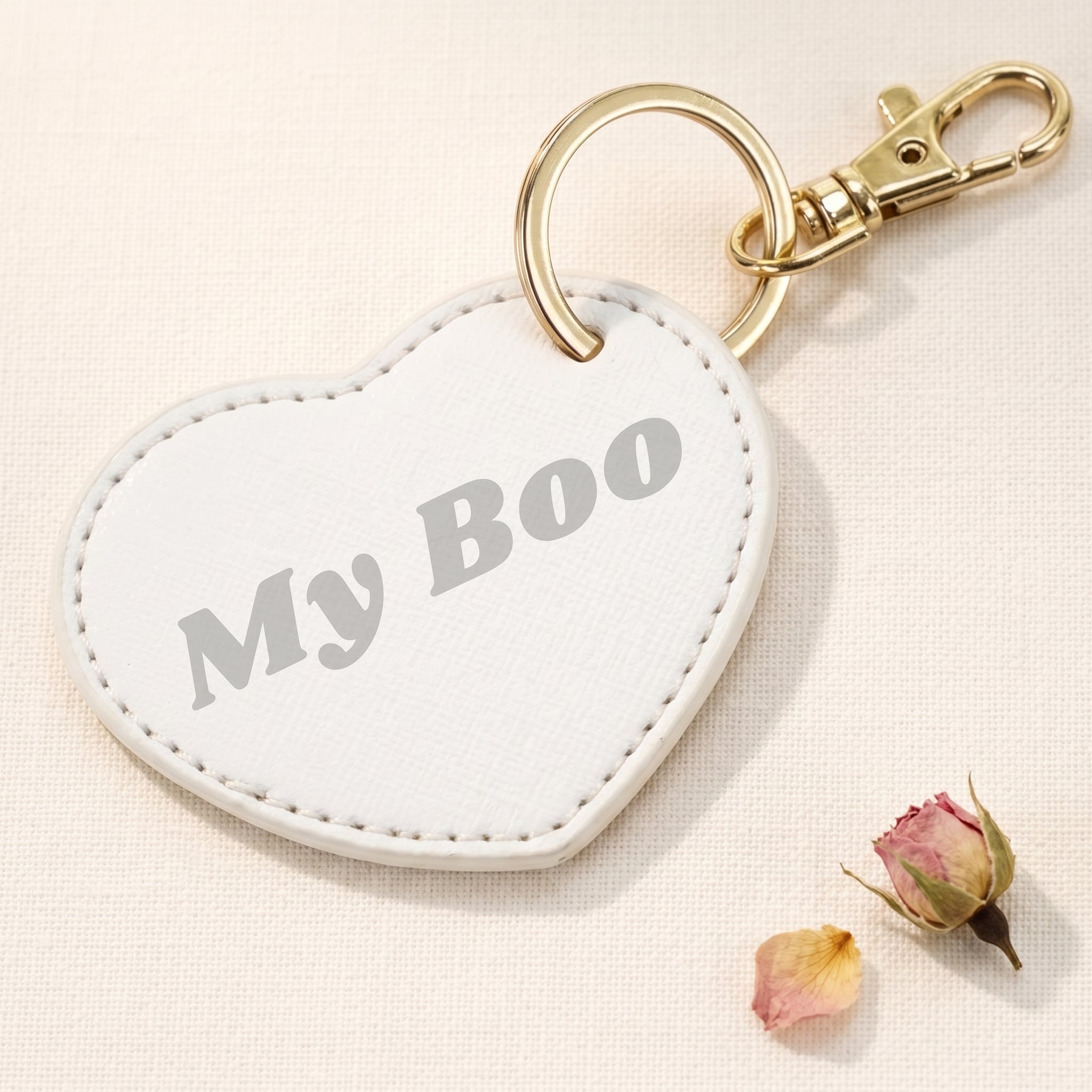 Porte-clé coeur personnalisé – Prénom, mot doux ou date – Idée cadeau couple