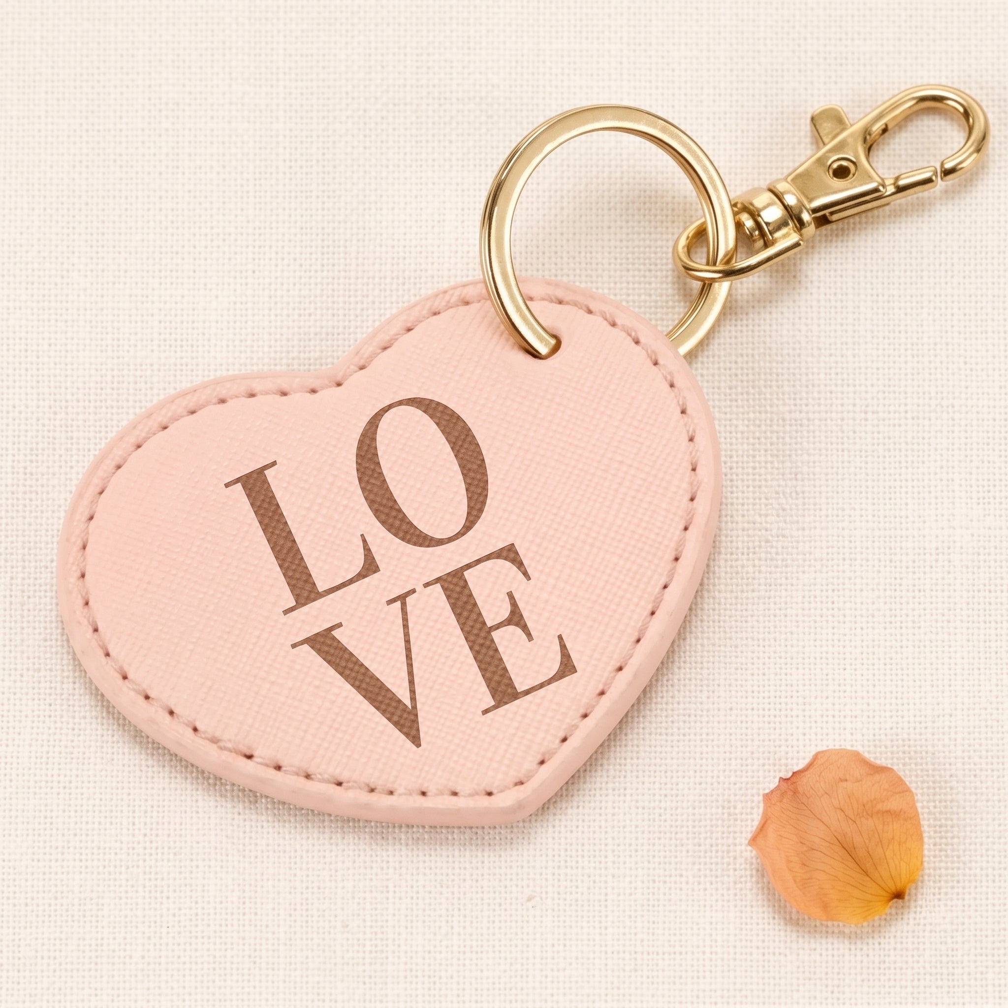 Porte-clé coeur personnalisé – Prénom, mot doux ou date – Idée cadeau couple