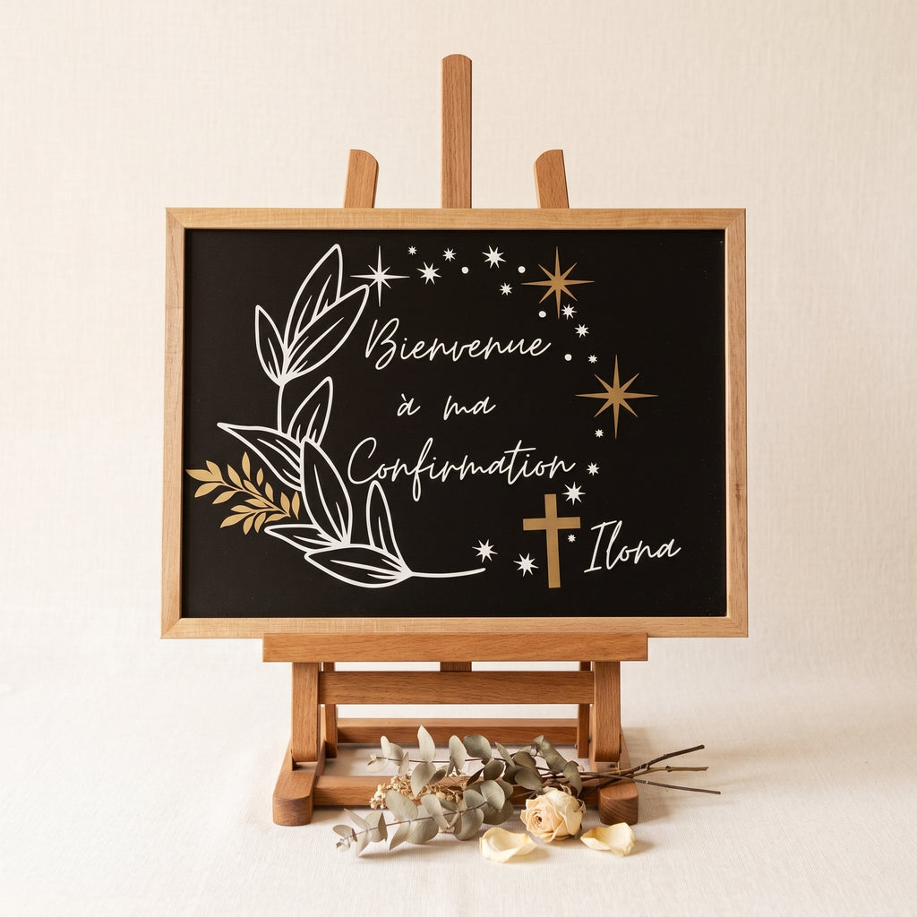Panneau bienvenue personnalisé - Mariage, baptême, anniversaire - Verre, bois ou plexiglas