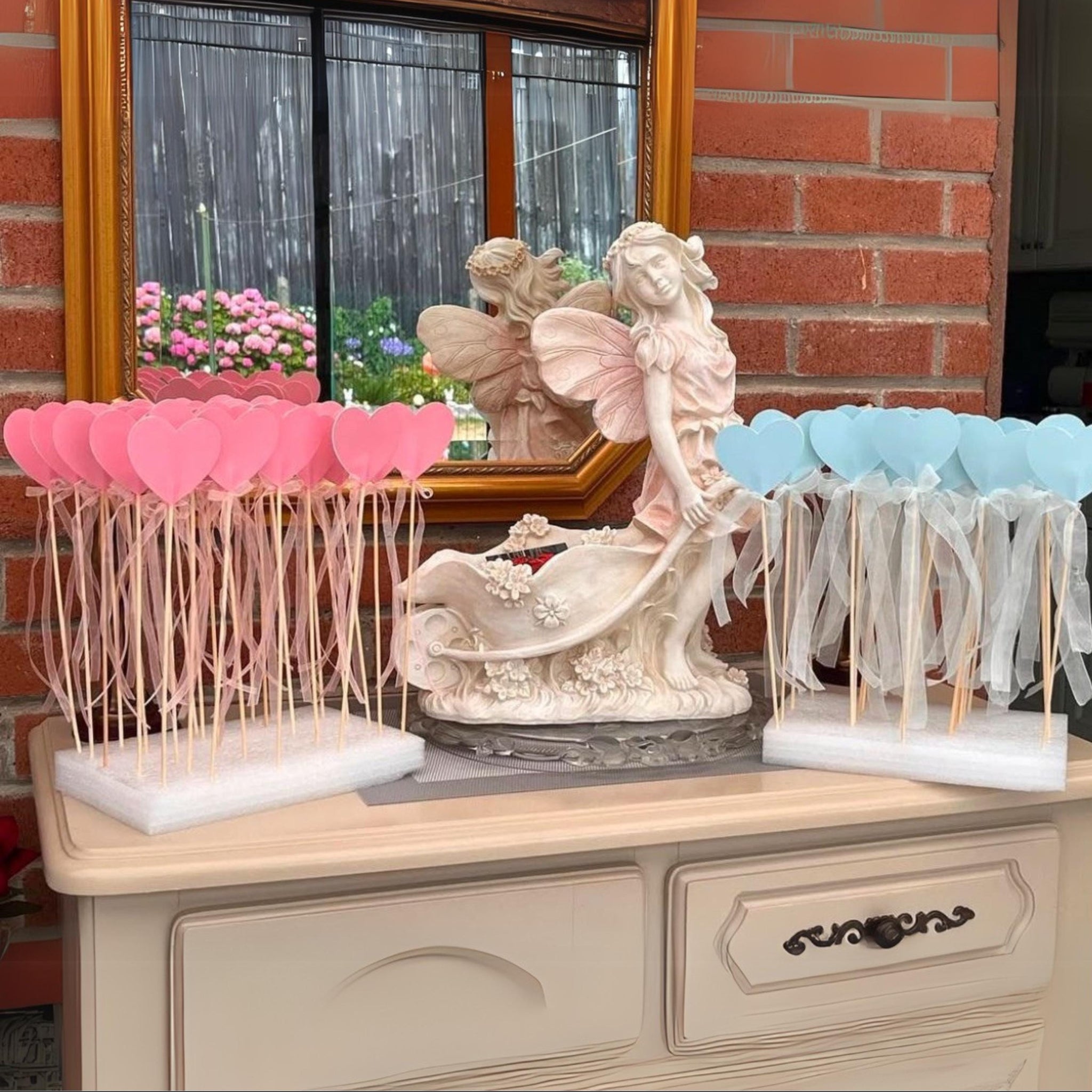 Lot Pic papier épais coeur à planter - Image 3