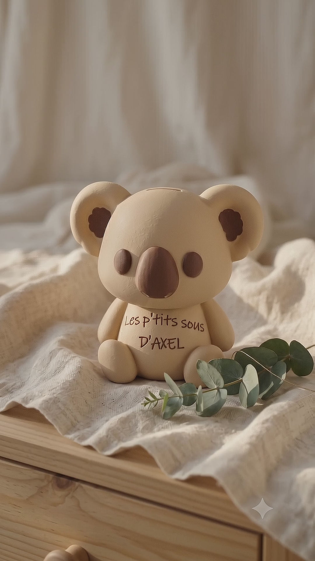 Tirelire Koala Personnalisée au Prénom